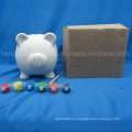 Pintar Set Pig Coin Bank, Niño de la pintura de bricolaje animales de cerámica